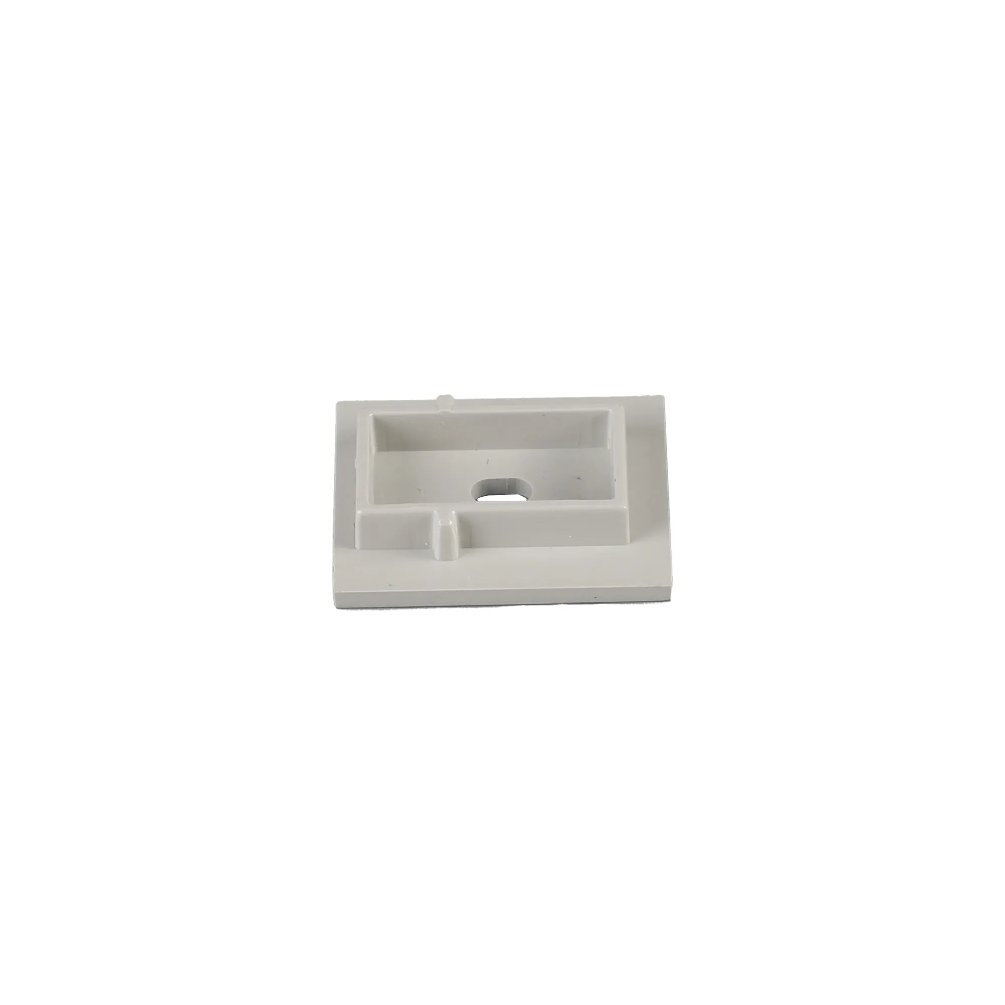 M8065  Tiras 21.3mm x 26mm Grey Floor Profile End Cap With Hole (1pc) for M8064
